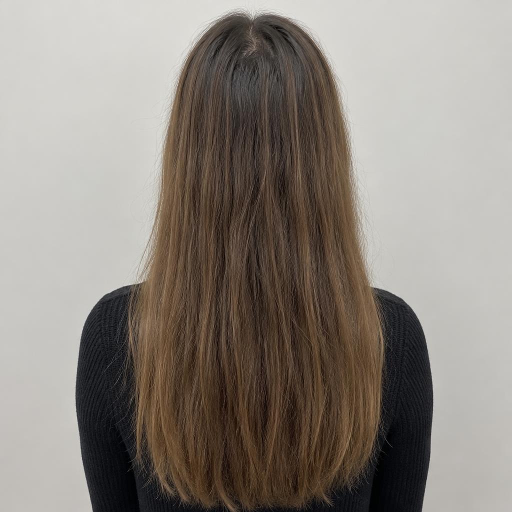 Balayage refresh before and after, Winchester salon – before